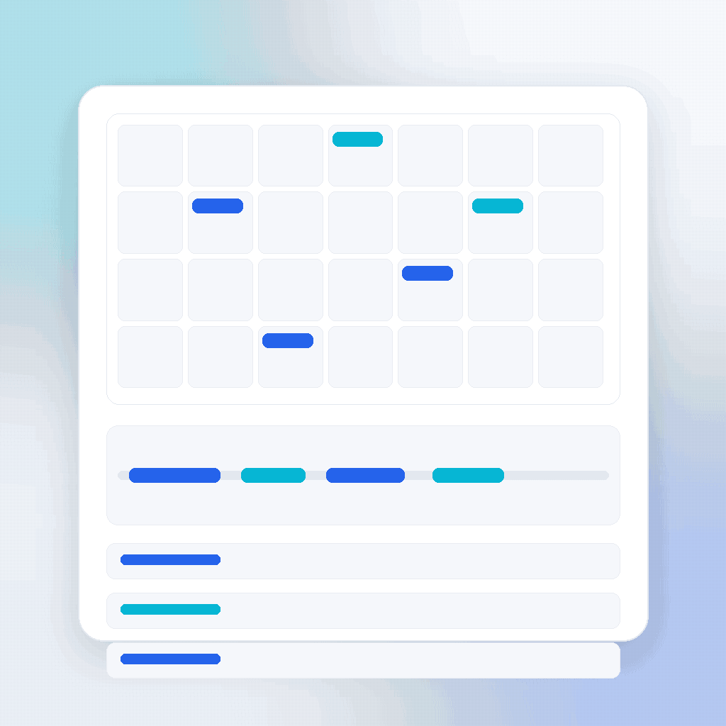 Content calendar and scheduler