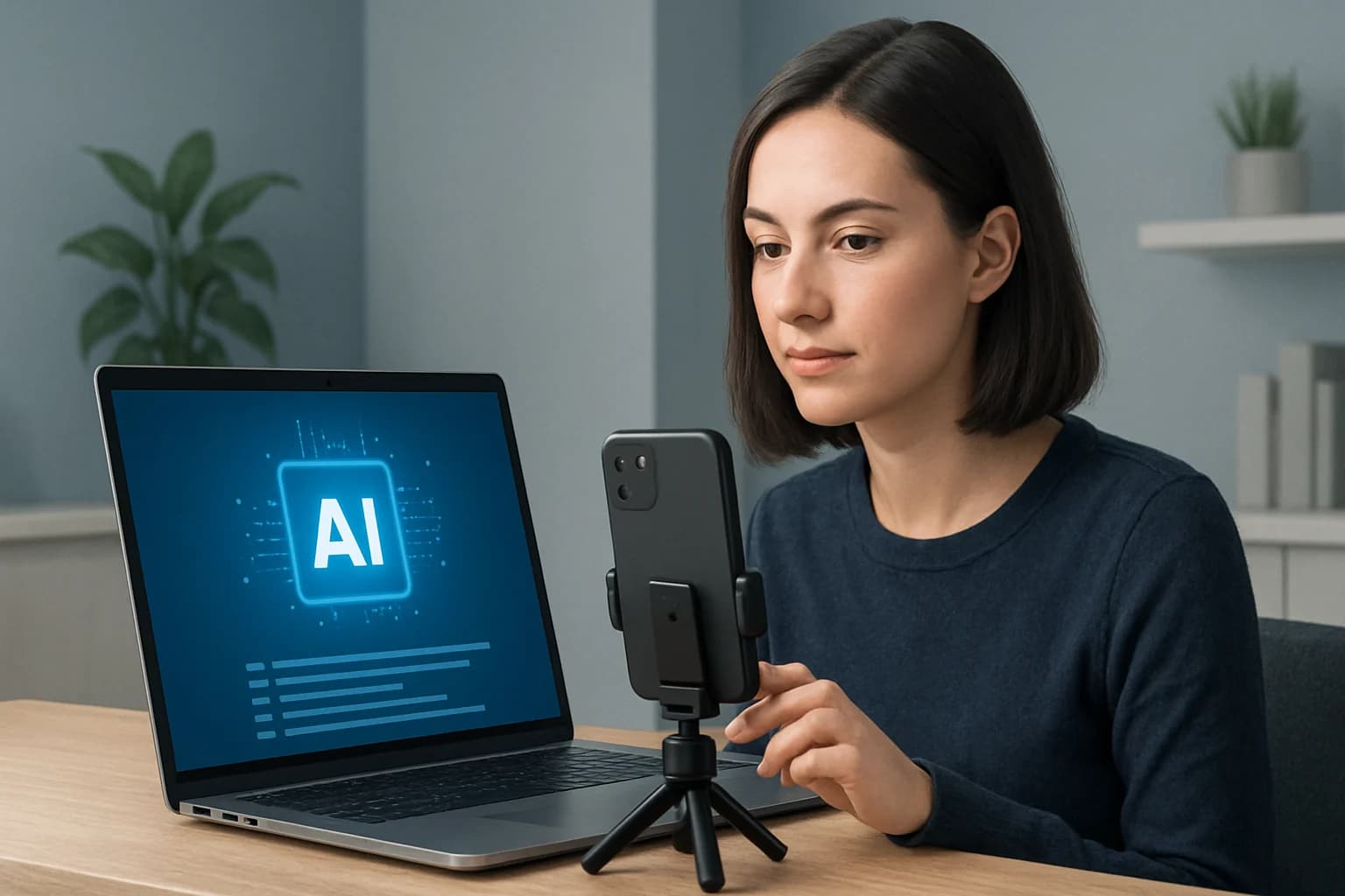 Colorful laptop screen showcasing an AI script generator for YouTube Shorts interface and features.