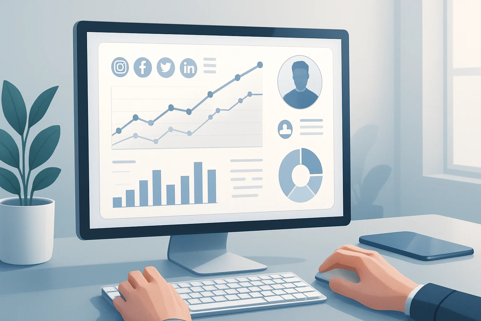 Colorful dashboard showcasing analytics tools for tracking competitor social media performance metrics.