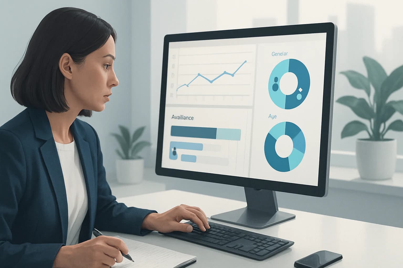 Colorful charts and graphs analyzing audience demographics from social media analytics data insights.