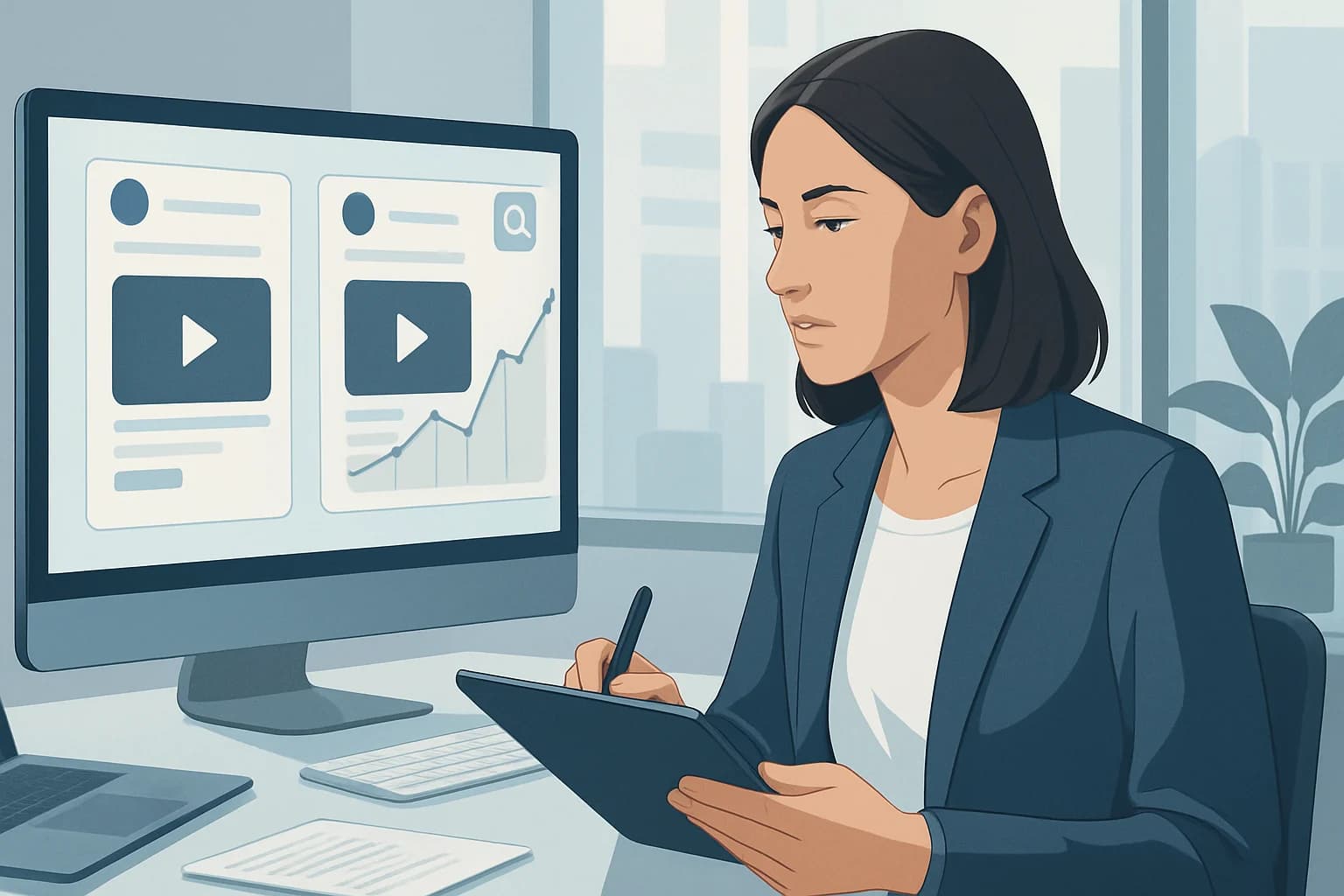 Colorful infographic showcasing techniques for how to analyze competitor social media video strategies effectively.