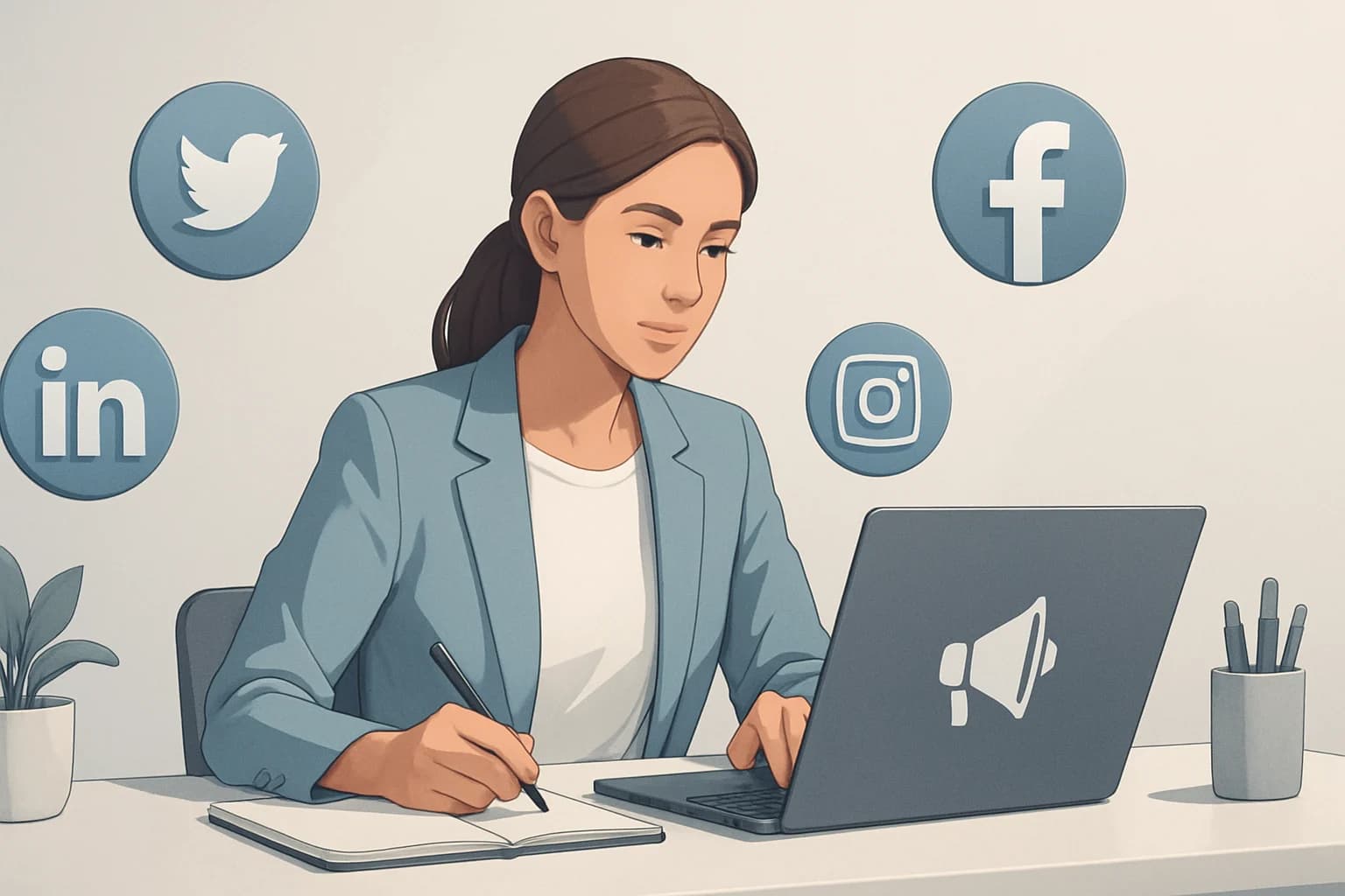 Colorful icons representing various social media platforms illustrating how to maintain a consistent brand voice across all social media channels.