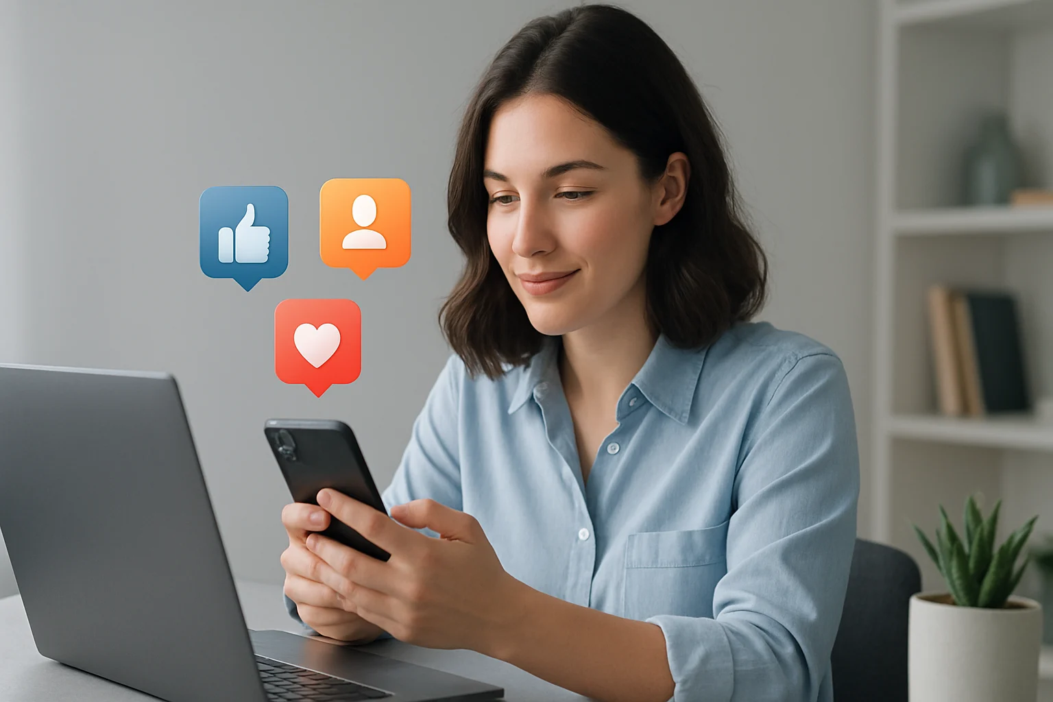 Colorful social media posts showcasing ideas for what to post on social media for a new business.