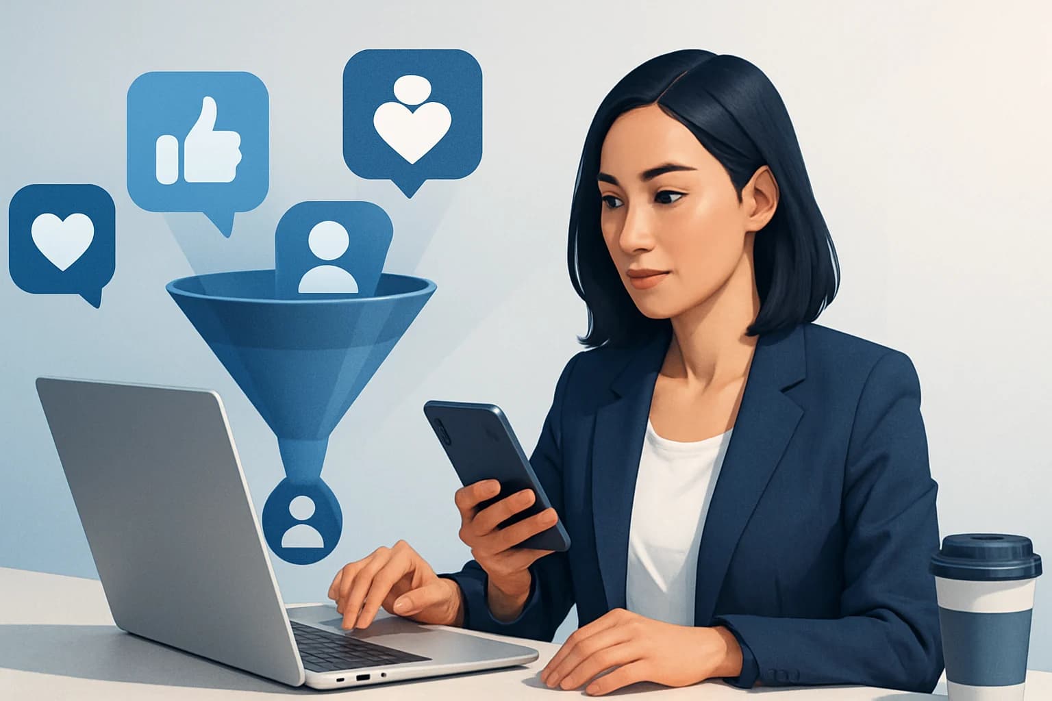 Colorful infographic outlining strategies on how to use social media for lead generation.