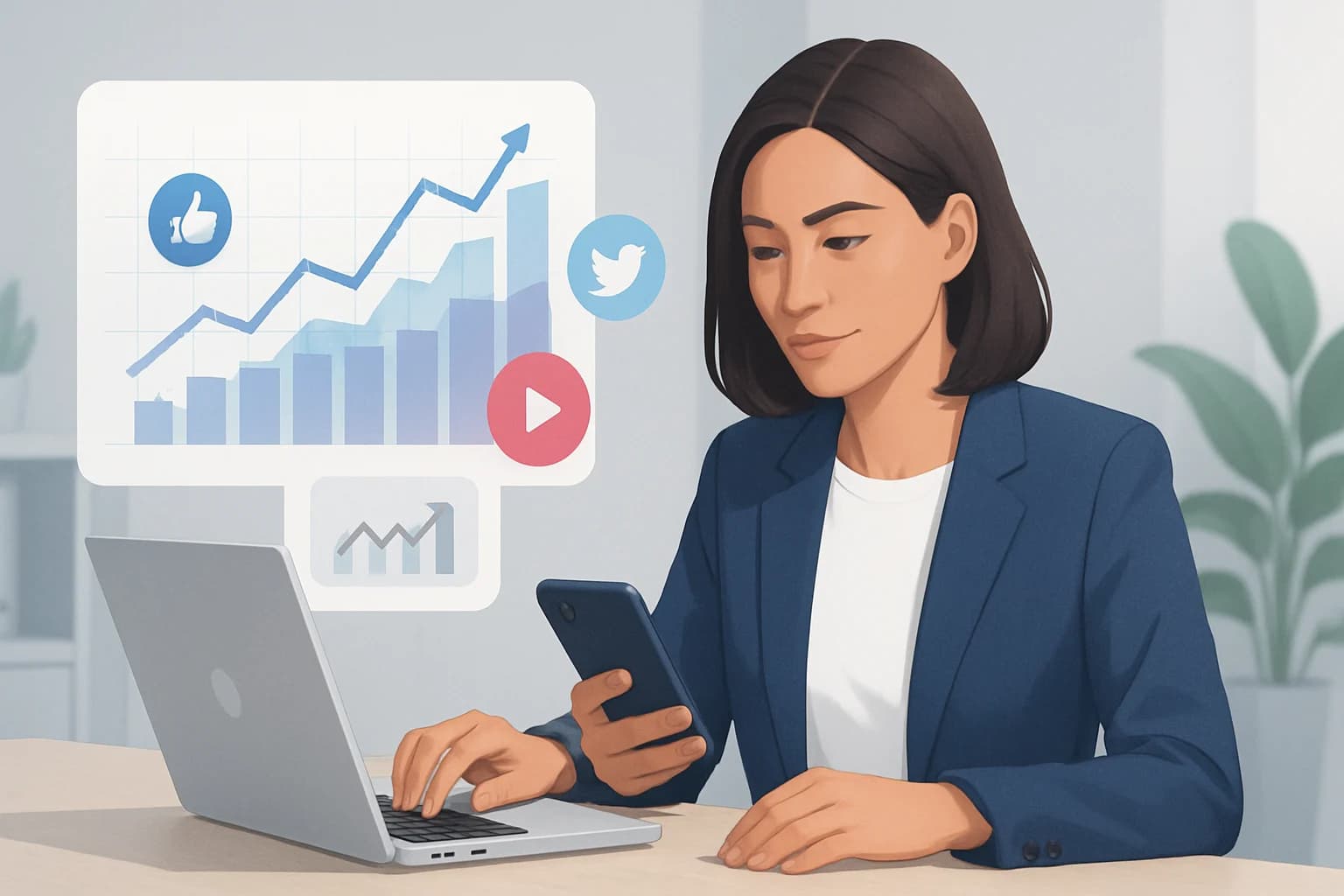 Colorful infographic illustrating how to use trends to inform social media content strategy.