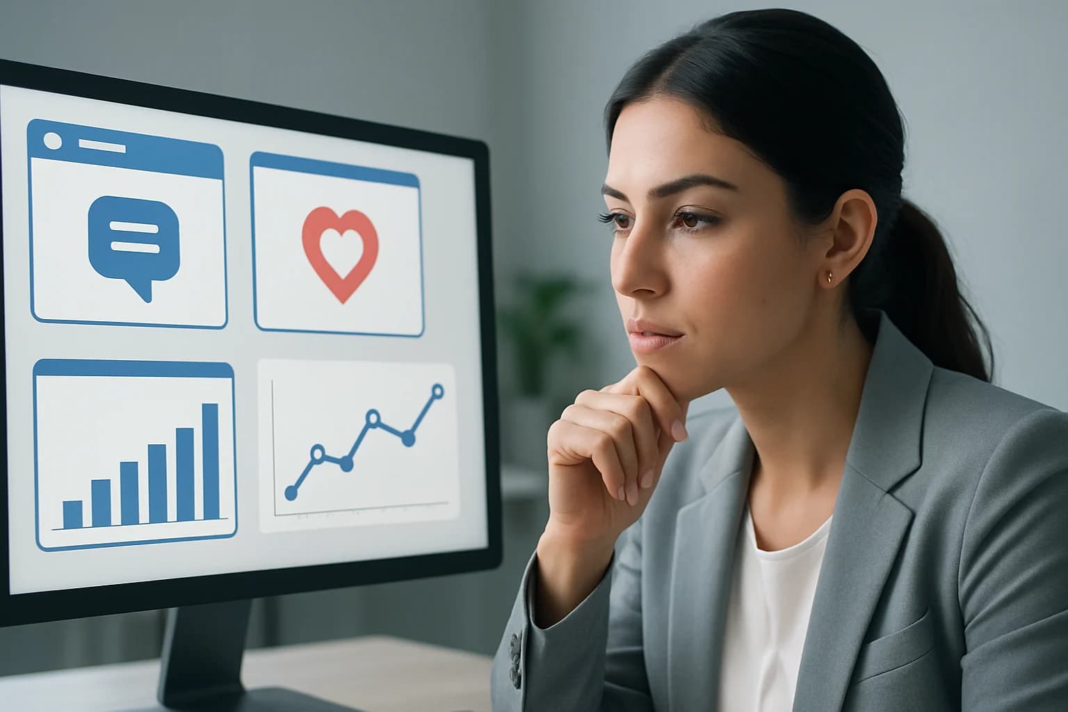 Colorful charts and graphs illustrating how to analyze social media engagement metrics effectively.