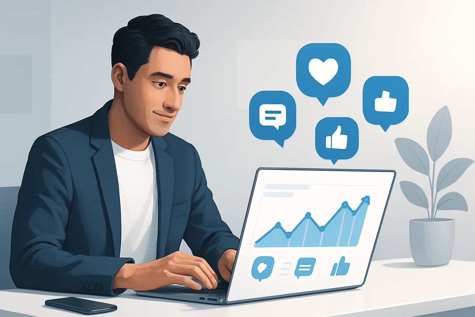 Colorful infographic illustrating tips on how to optimize social media posts for better reach.