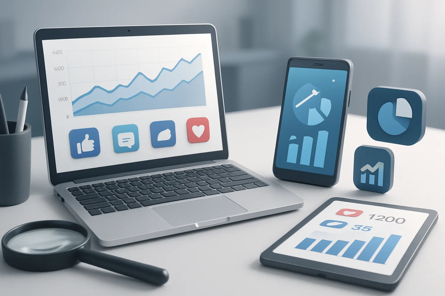 Colorful infographic showcasing the best tools for tracking social media performance and analytics.