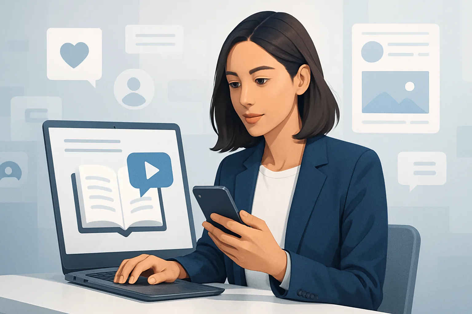 Creative team brainstorming ideas on how to use storytelling in social media marketing strategies.