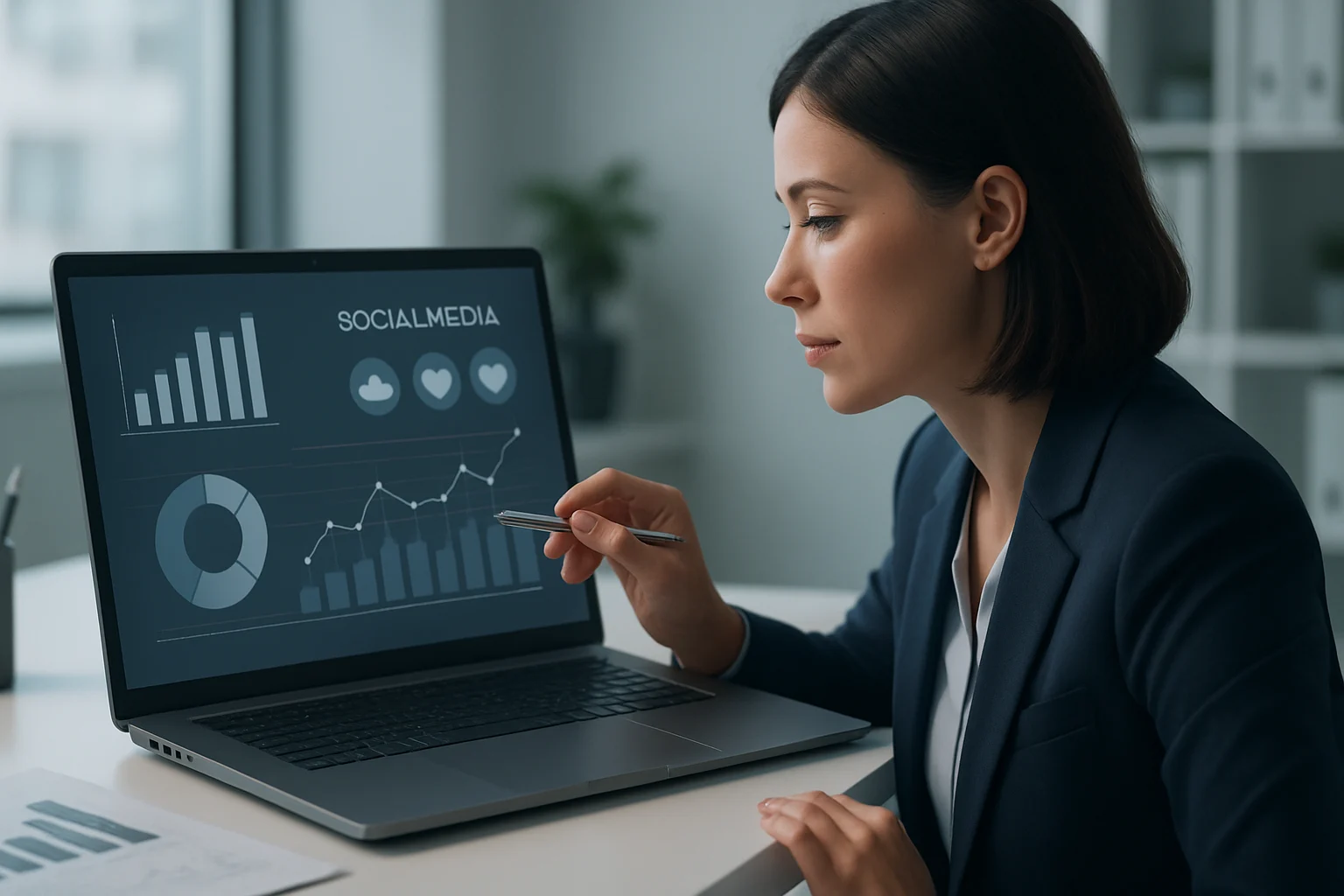 Colorful charts and graphs illustrating how to analyze social media campaign performance metrics.