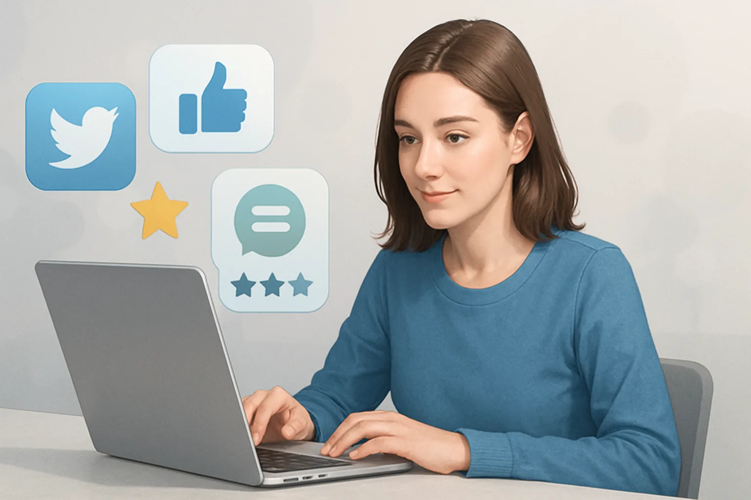 Colorful infographic illustrating how to use social media for customer feedback strategies and tips.