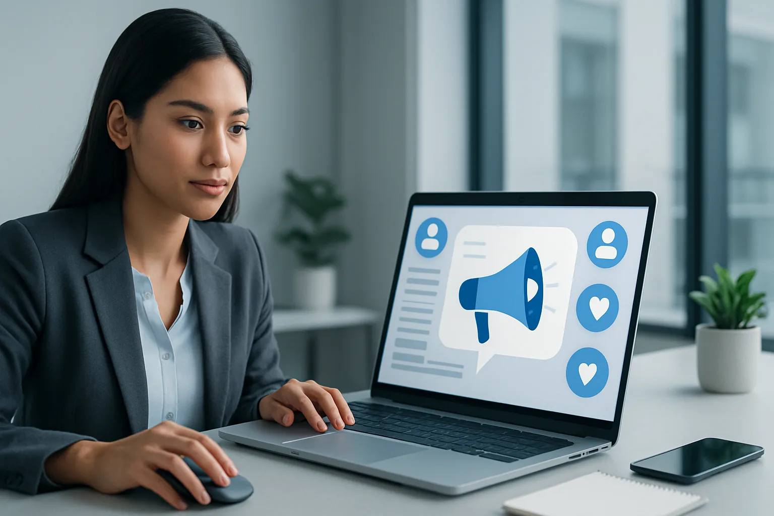 Colorful infographic outlining steps on how to create a cohesive brand message on social media.