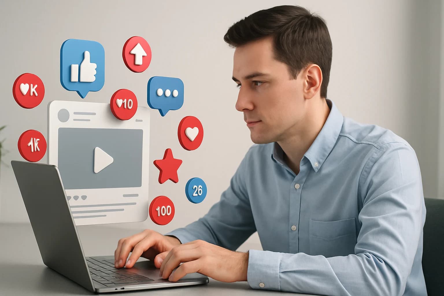 Colorful infographic illustrating strategies for creating viral content for social media platforms.