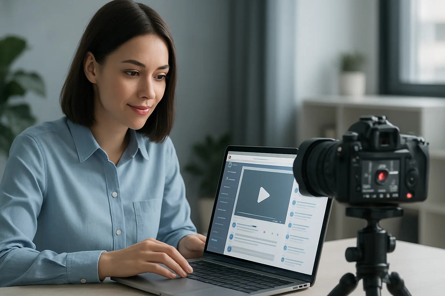 Creative team brainstorming video content strategies for social media growth and engagement.