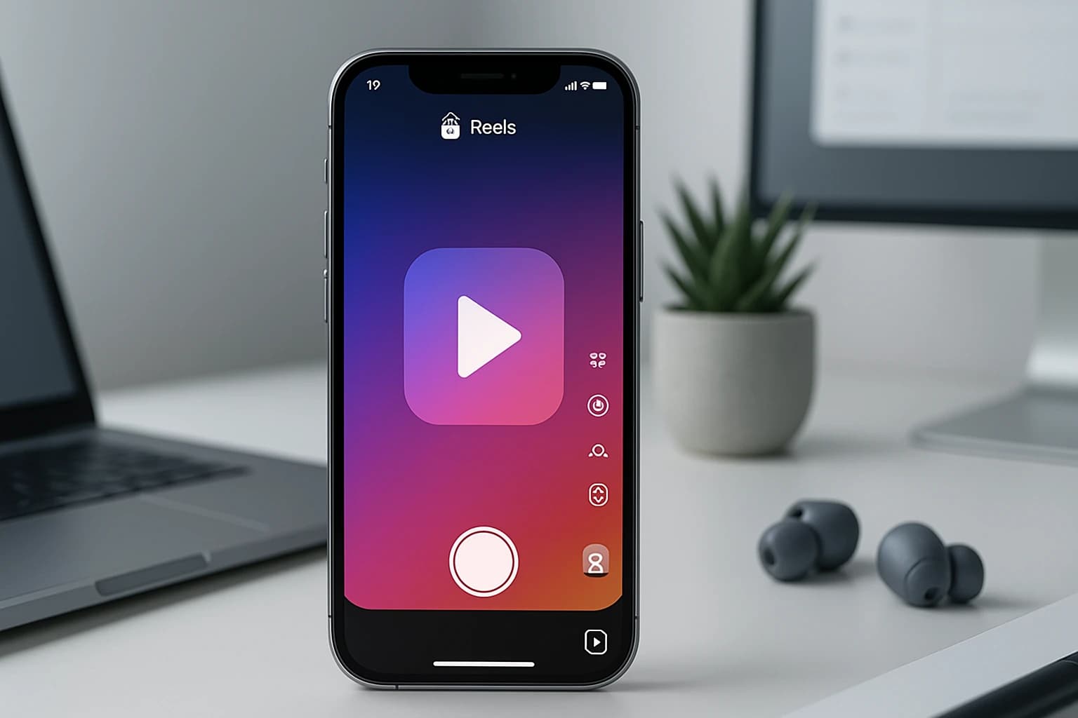 Colorful smartphone screen showcasing creative editing tools for how to create unique Instagram reels.