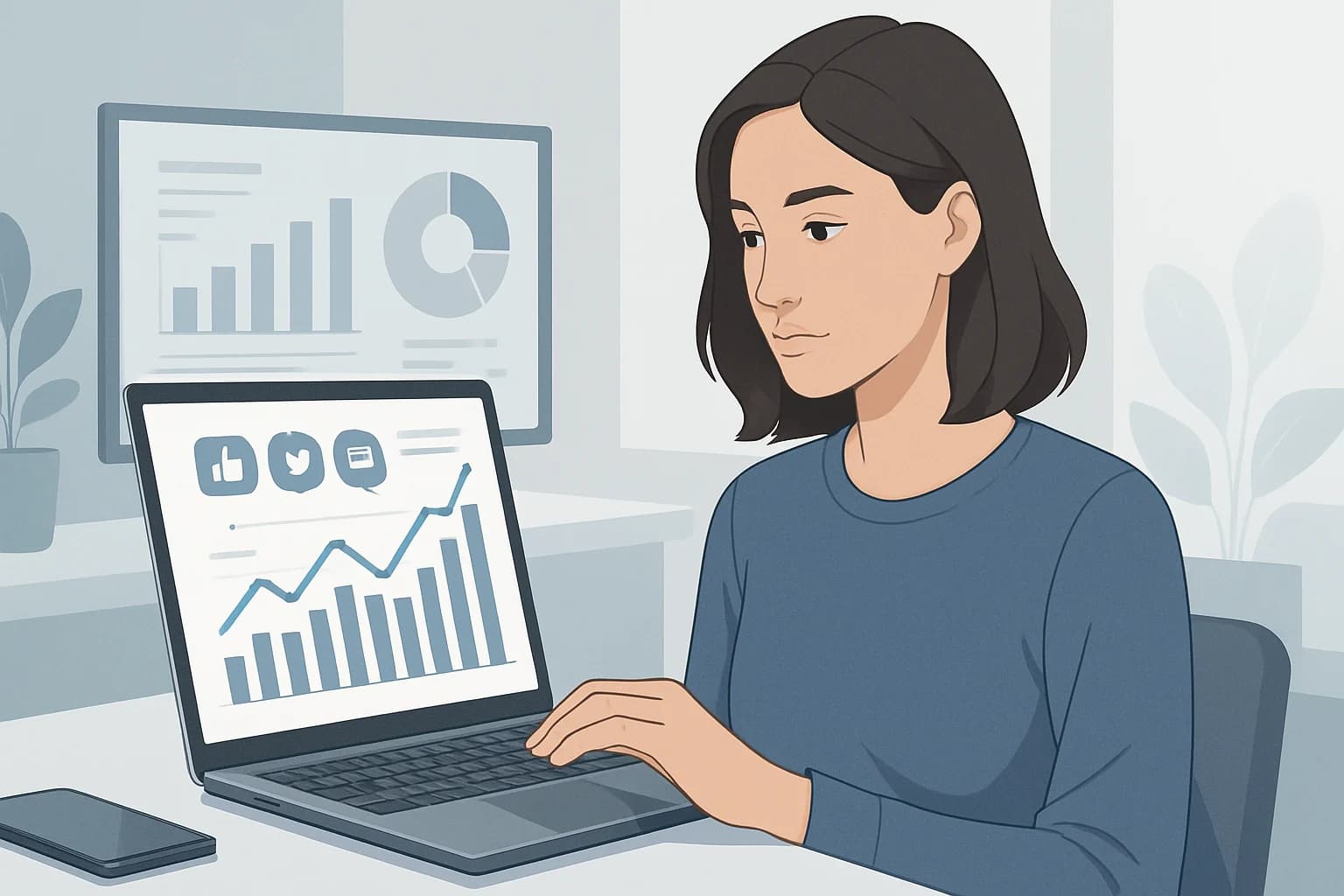Colorful charts and graphs illustrating understanding social media analytics for small businesses.