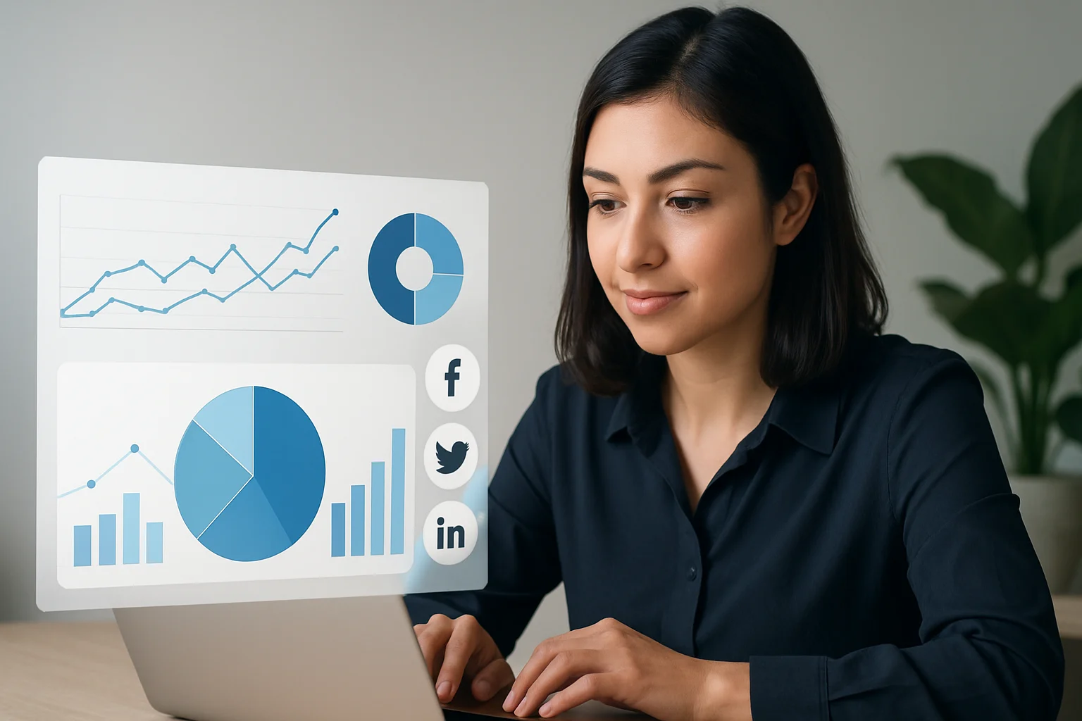 Colorful charts and graphs illustrating how to use analytics for targeted social media campaigns.