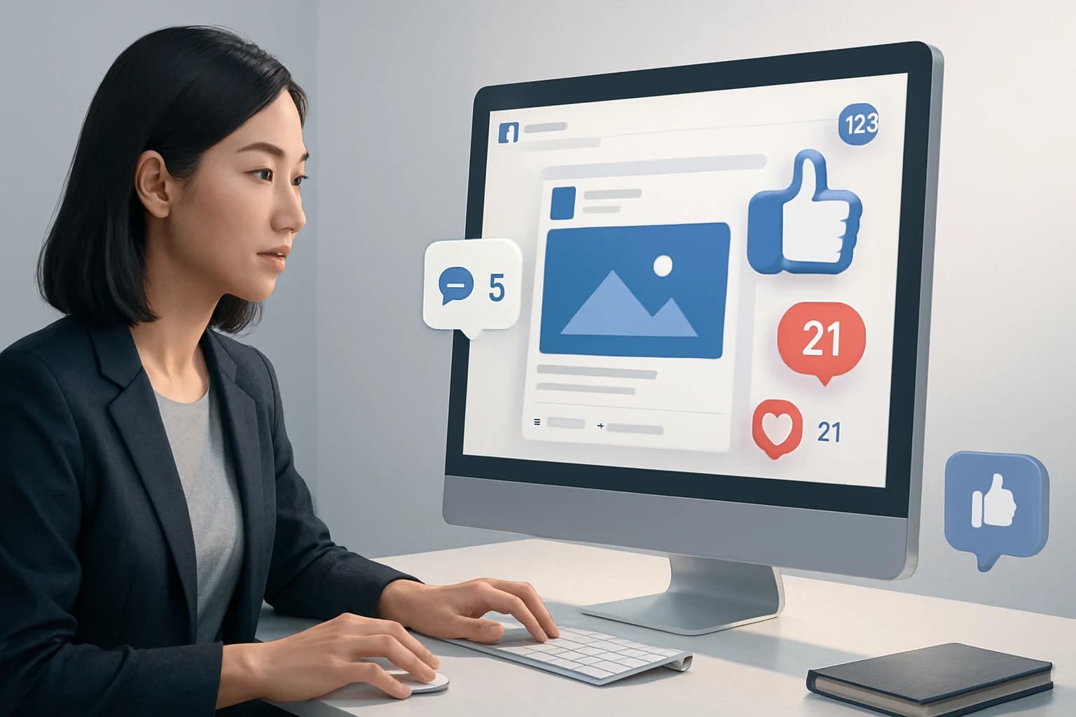 Colorful infographic outlining strategies on how to optimize Facebook posts for engagement.