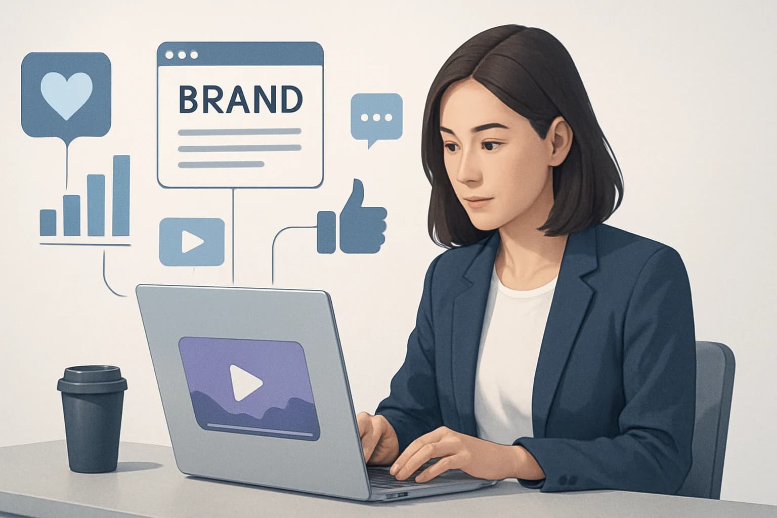 Creative team brainstorming strategies on how to use social media tools for brand storytelling.