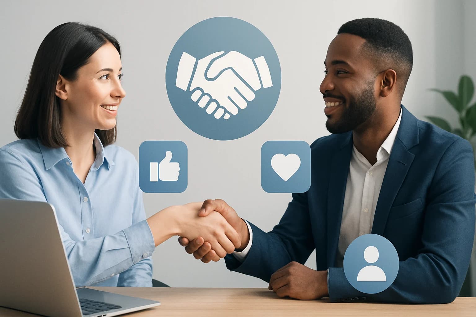 Collaborative team brainstorming strategies on a laptop for how to create effective social media partnerships.