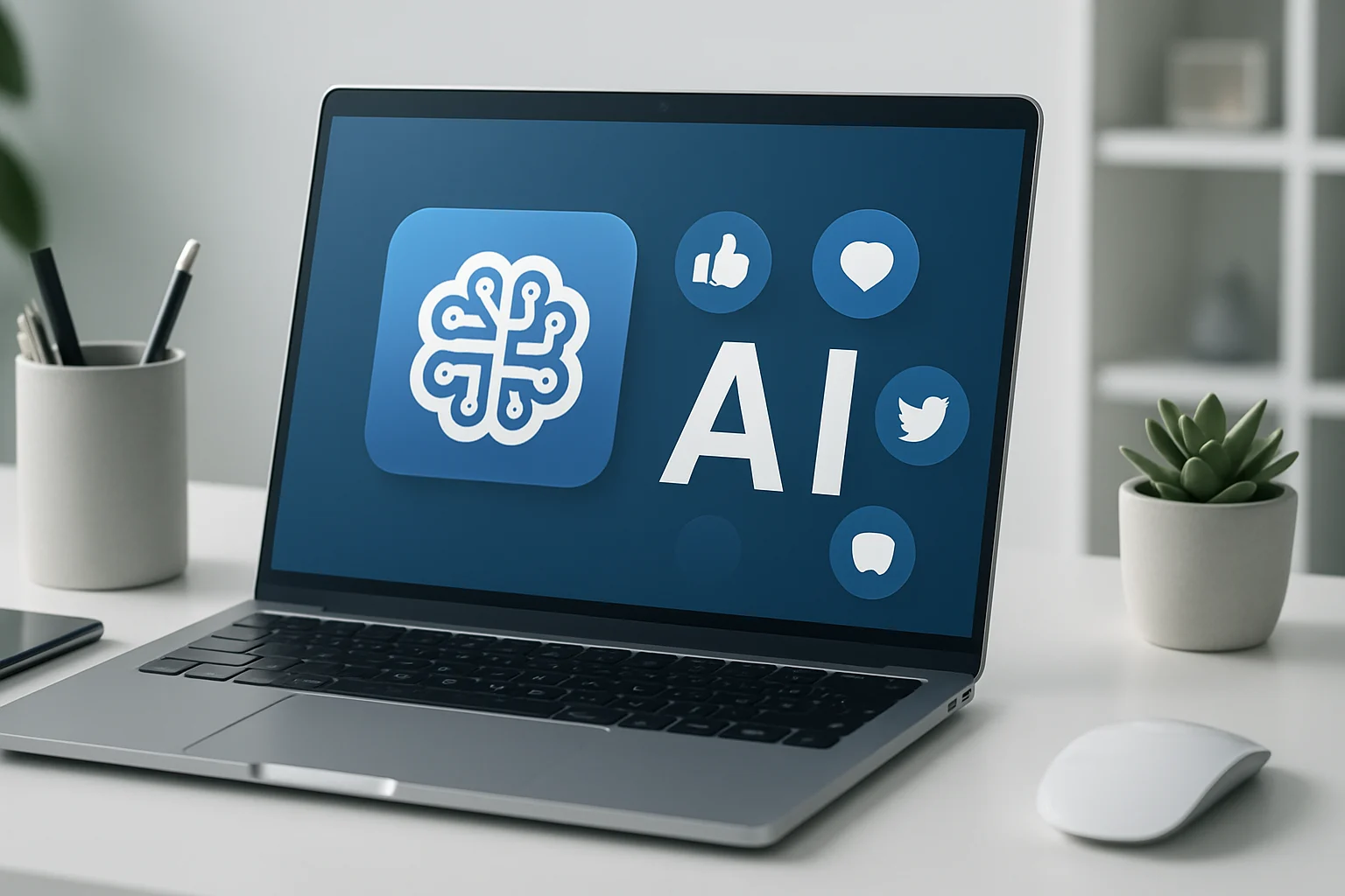 Colorful interface showcasing various ai tools for social media management and analytics features.