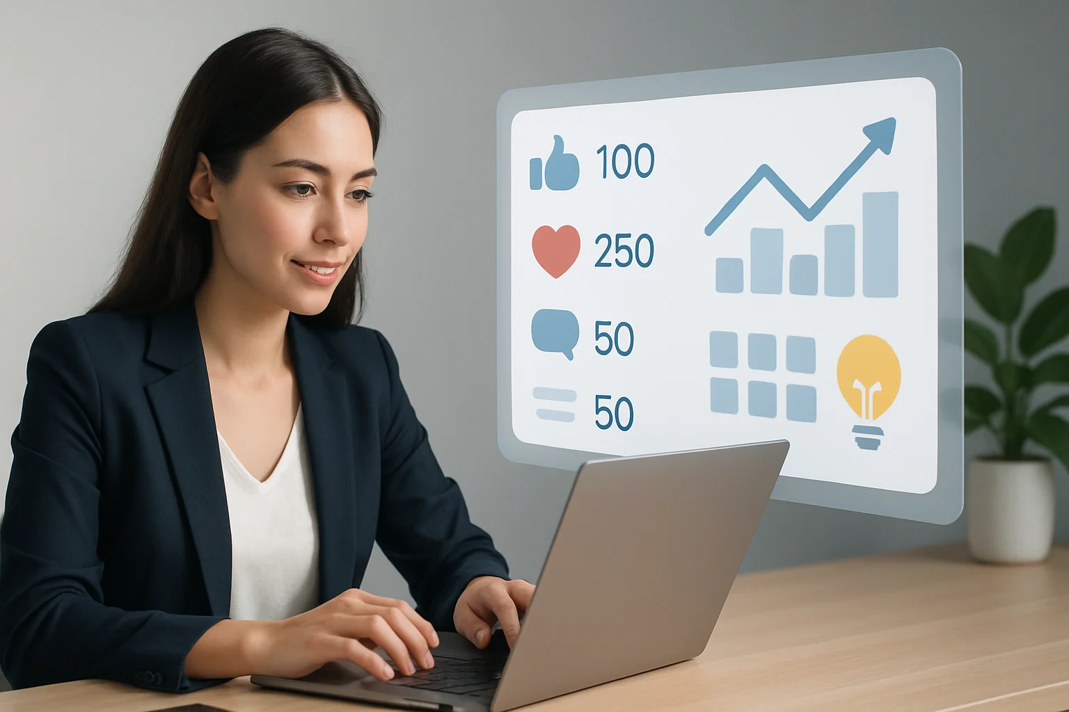 Colorful infographic listing tips for improving engagement on social media posts with icons.