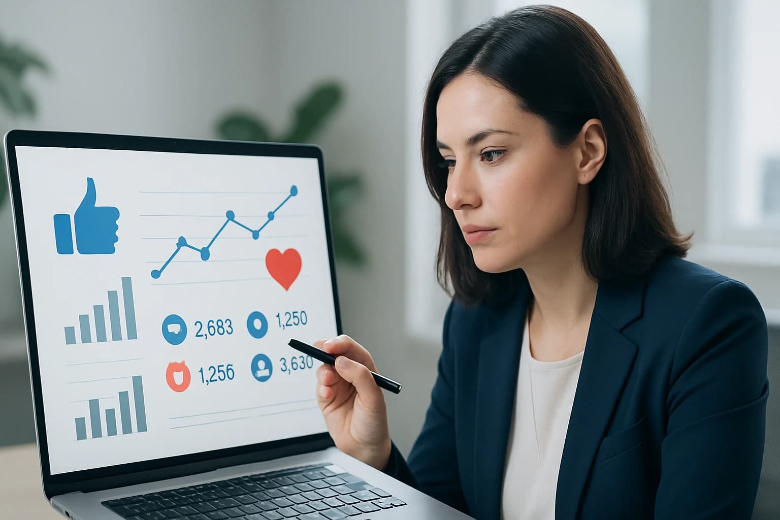 Colorful infographic illustrating key metrics for how to analyze audience engagement on social media.