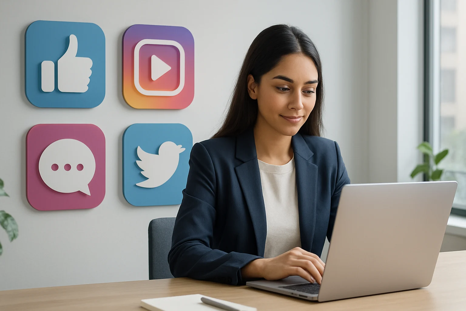 Colorful infographic highlighting top social media trends for businesses in 2024 with engaging visuals.