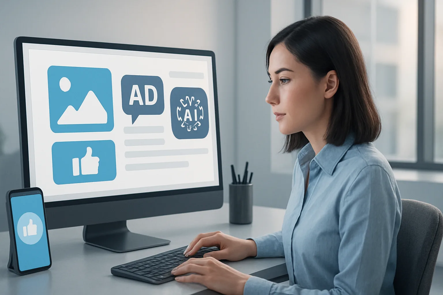 Colorful social media ad examples showcasing AI-driven designs and targeting strategies for effectiveness.