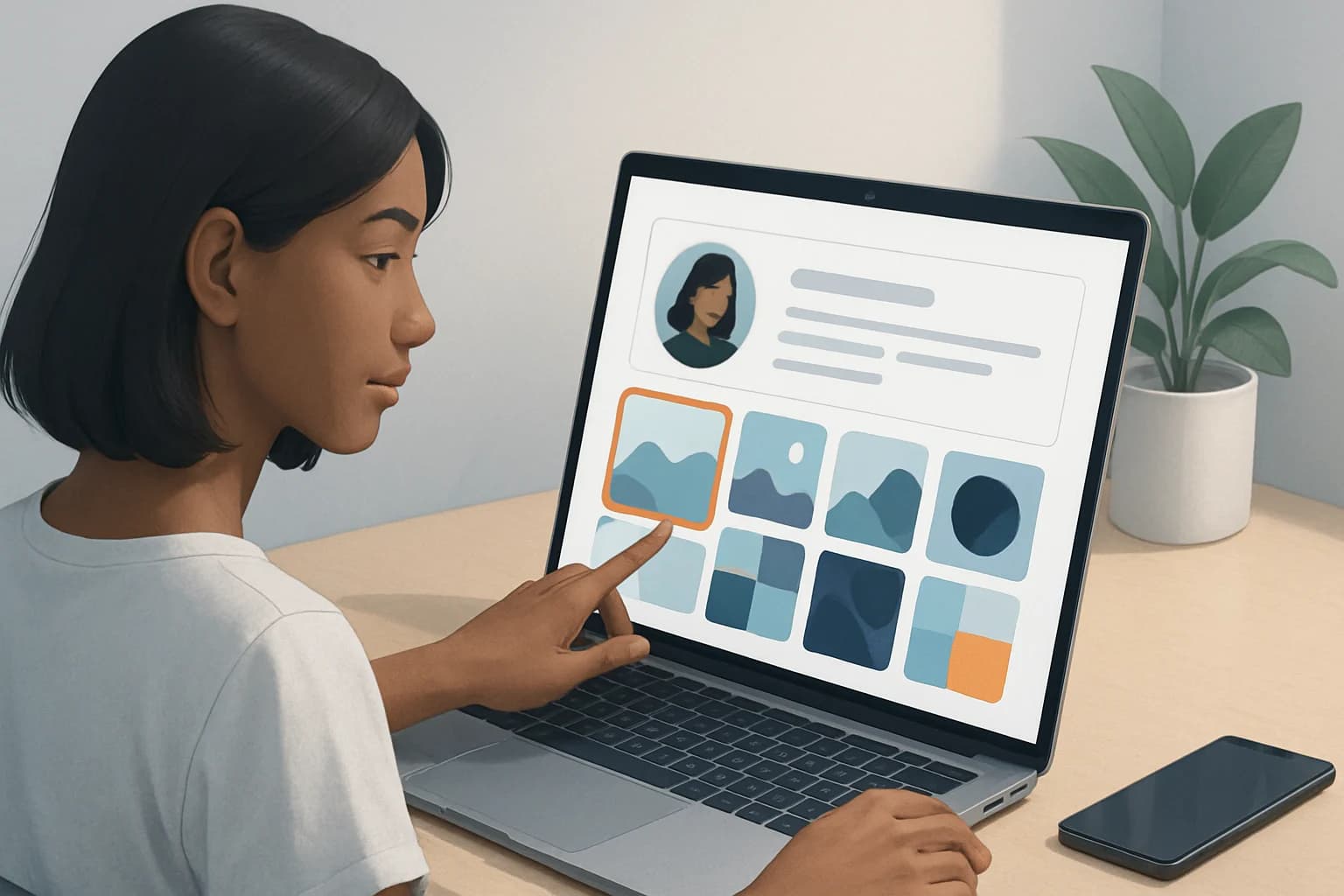 Colorful social media profiles showcasing design elements and branding tips for visual appeal.