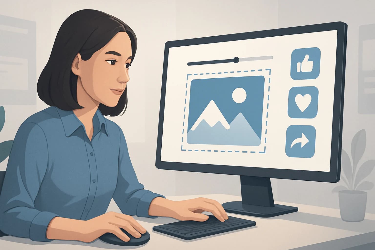 Colorful infographic illustrating techniques on how to optimize images for social media sharing