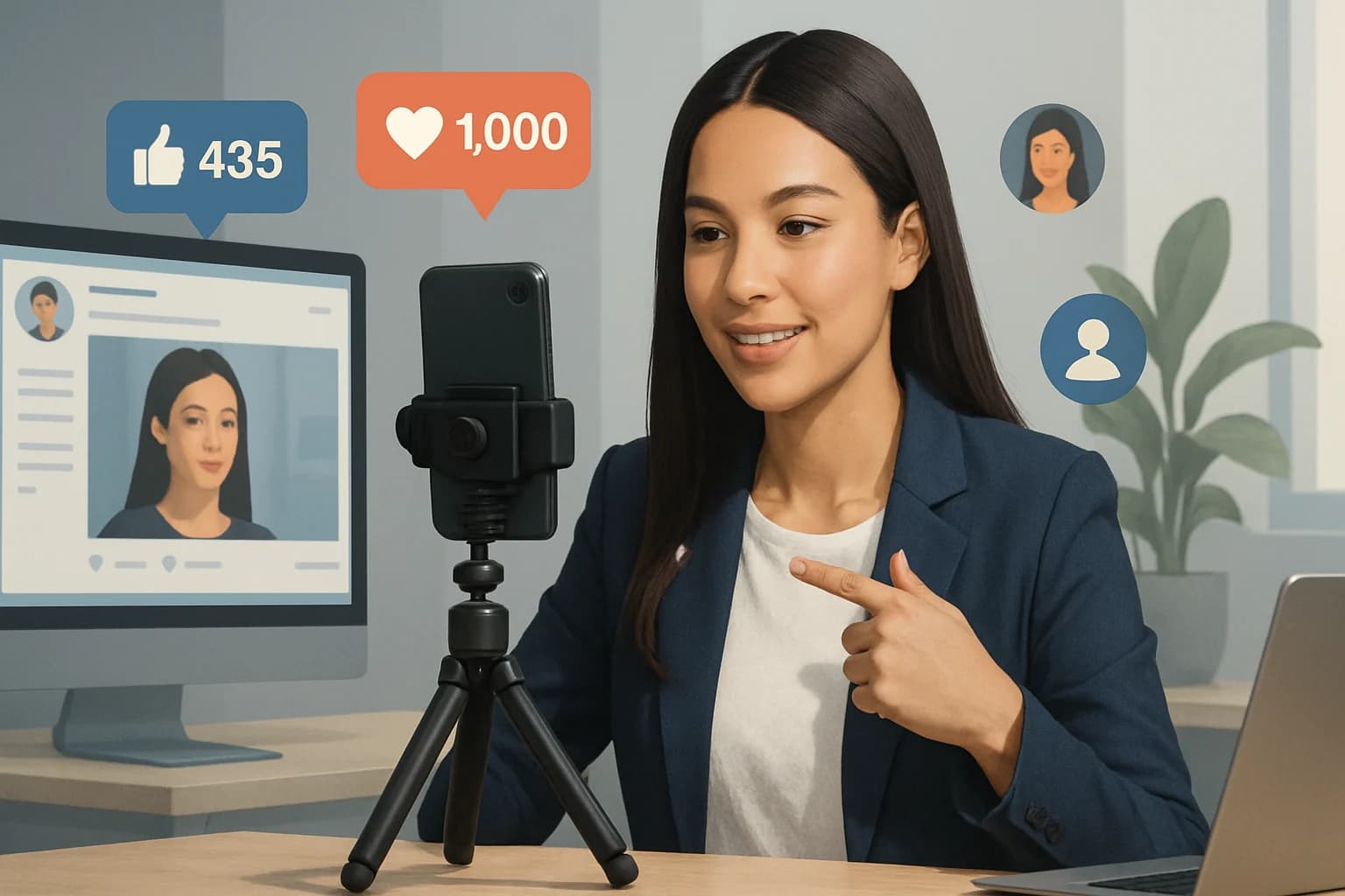 Colorful infographic illustrating strategies on how to leverage influencer marketing on social media.