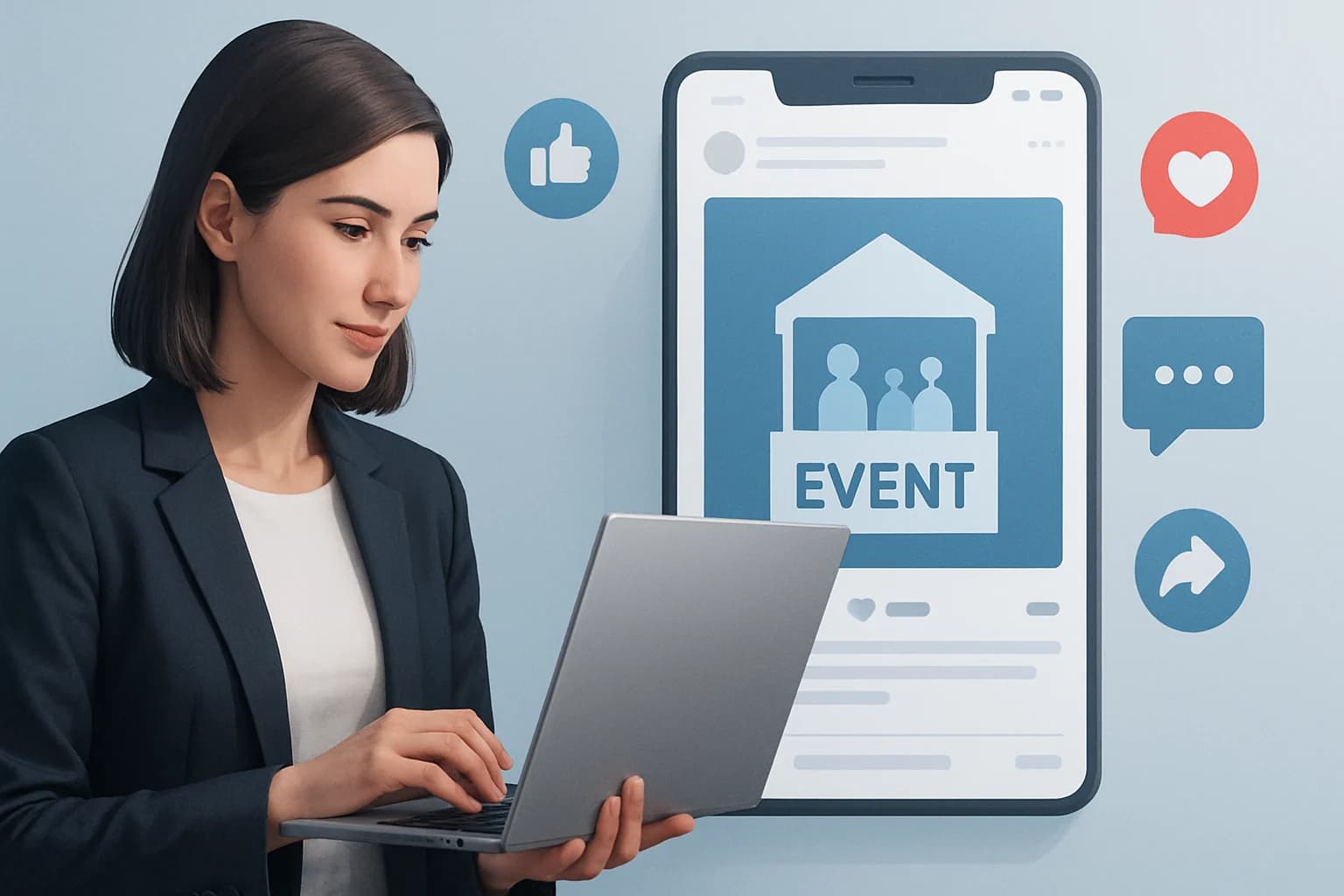 Colorful social media icons interconnected, illustrating how to utilize social media for event promotion.