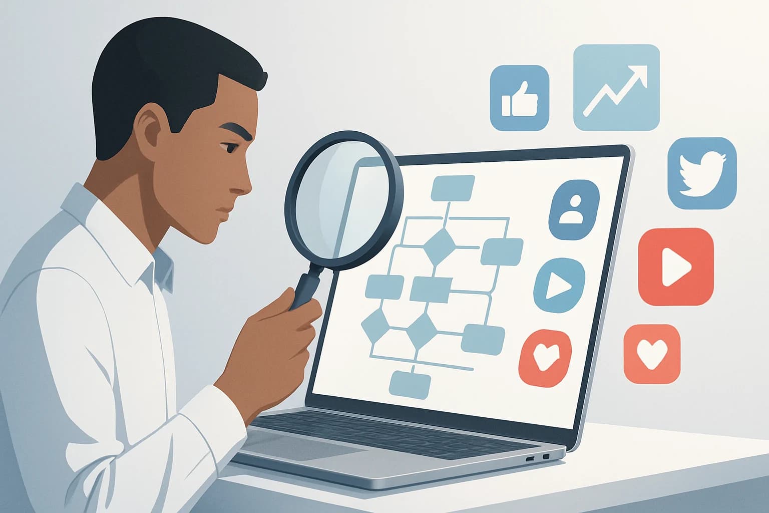 Colorful infographic illustrating key concepts in understanding social media algorithms for better reach.