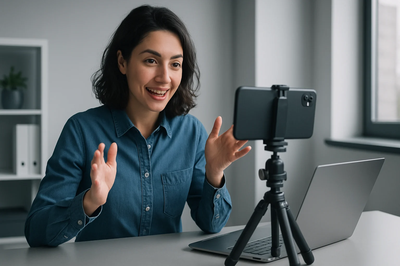 Creative team brainstorming ideas on how to create dynamic video content for social media.