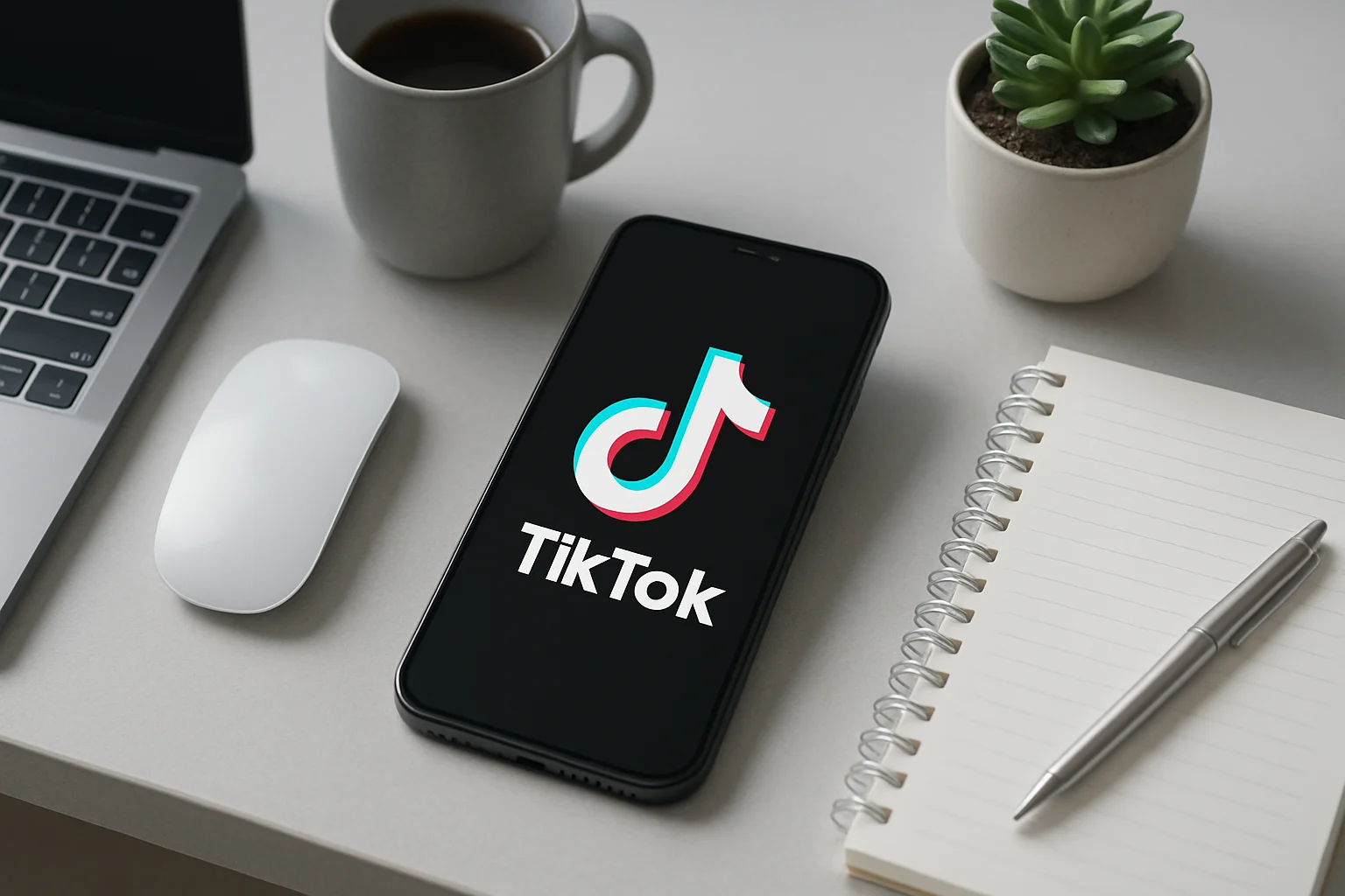Colorful TikTok logo surrounded by icons representing tips for effective TikTok marketing strategies.