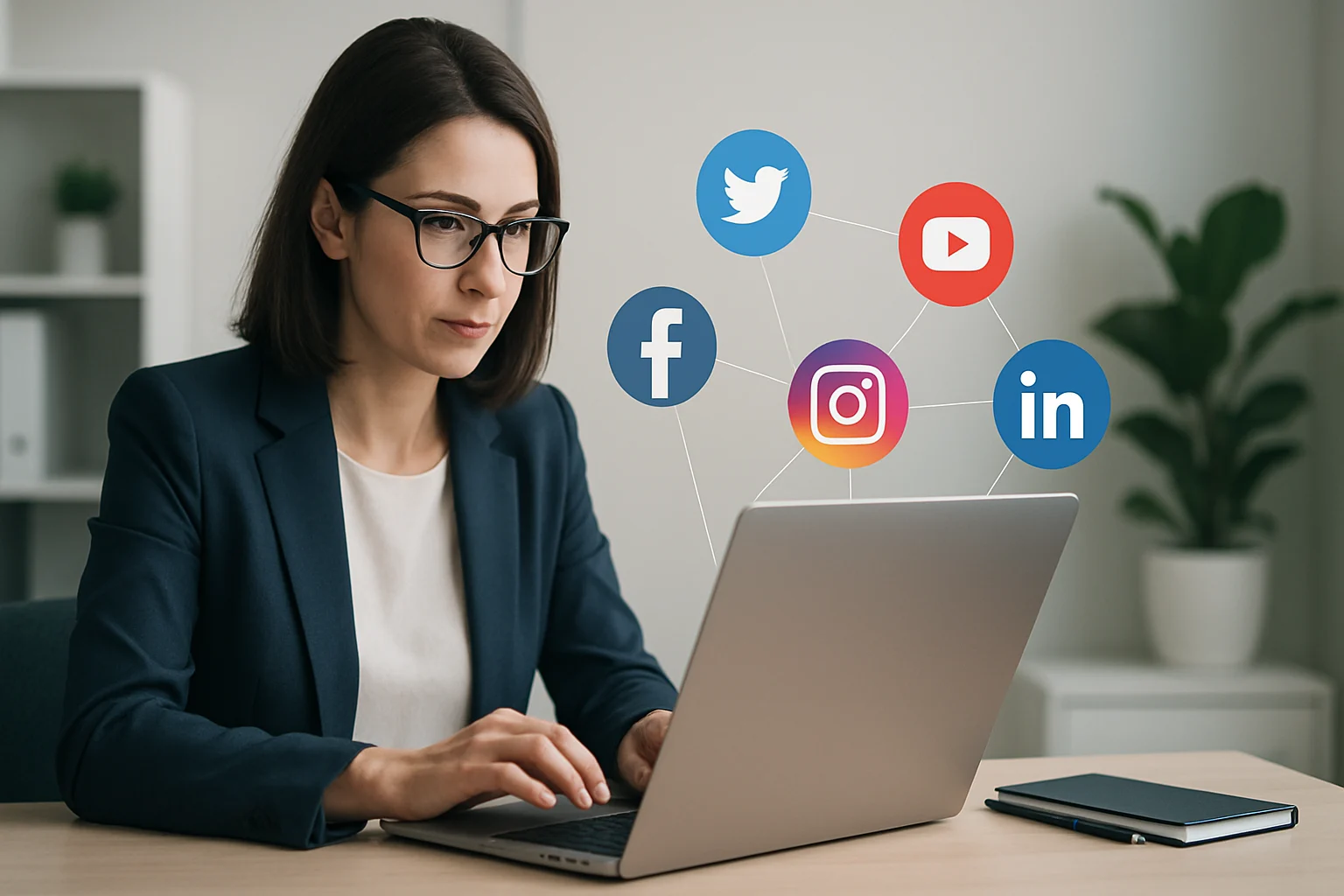 Colorful smartphone screens displaying various social media apps, illustrating how to manage multiple social media accounts effectively.