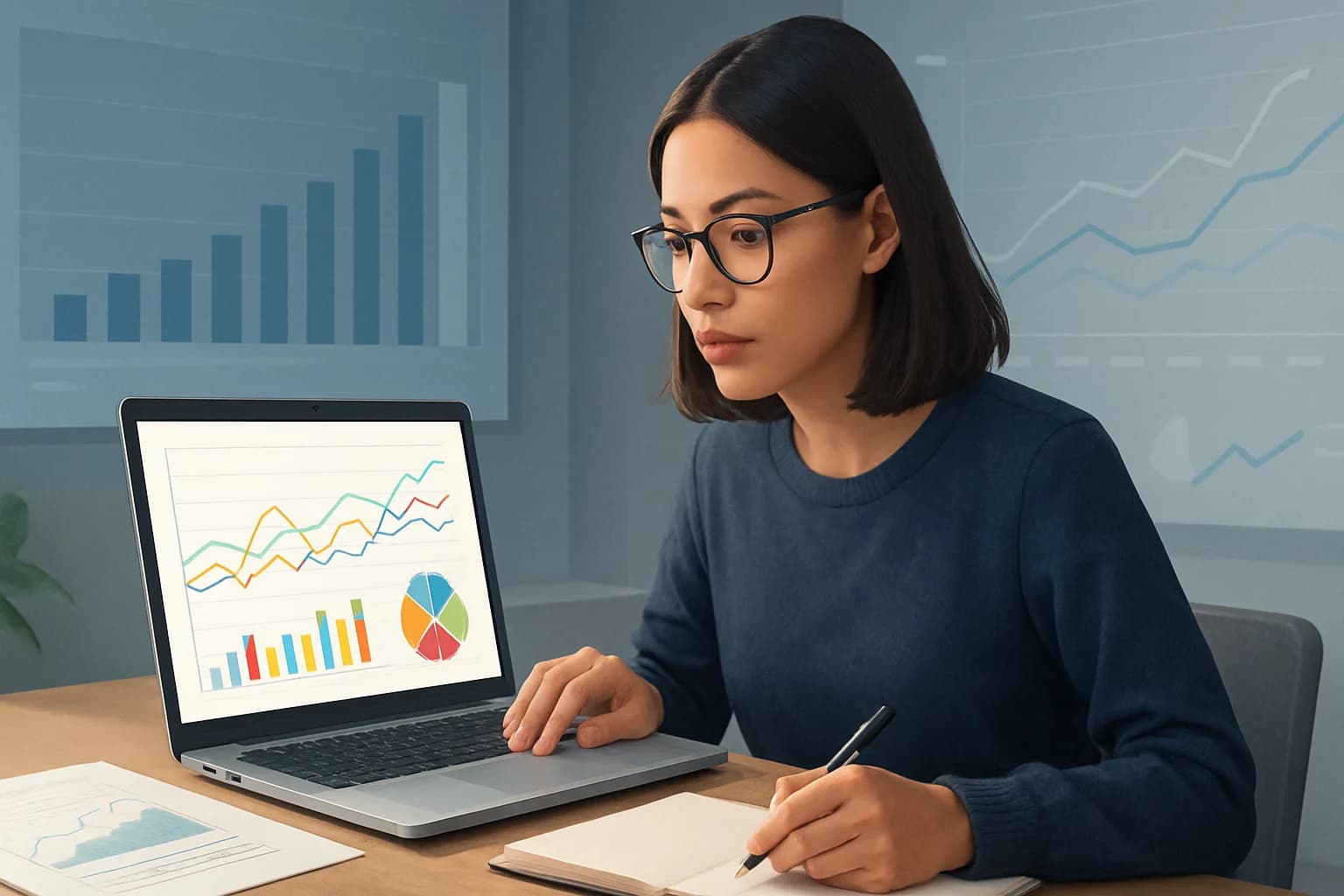 Colorful analytics dashboard showcasing metrics and insights for how to utilize analytics for content creation.
