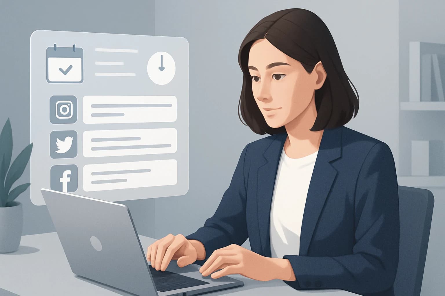 Calendar with scheduled social media posts, illustrating how to schedule social media posts efficiently.