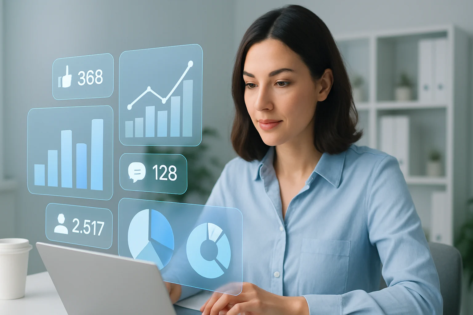 Colorful charts and graphs illustrating the role of analytics in social media marketing strategies.