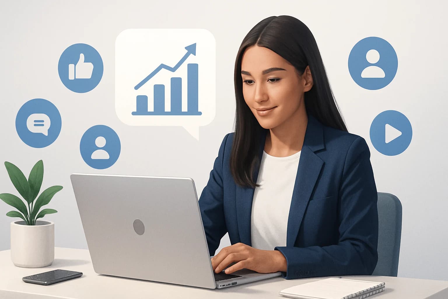 Colorful infographic illustrating strategies on how to boost brand awareness using social media tools.