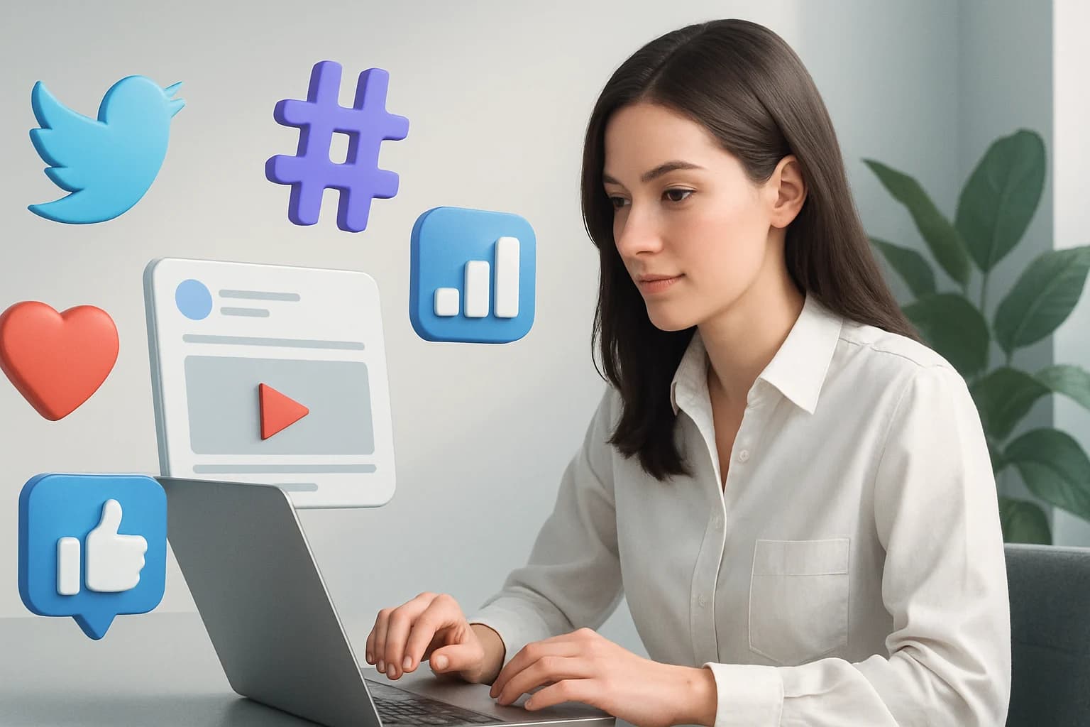 Colorful infographic illustrating key strategies for navigating social media trends in 2024.