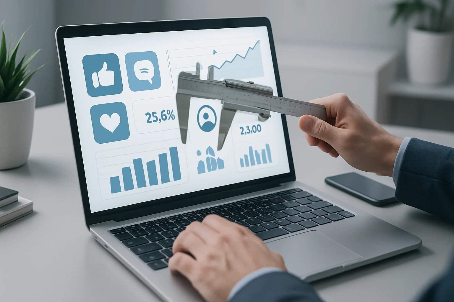 Analytics dashboard illustrating key metrics for measuring the effectiveness of social media campaigns.