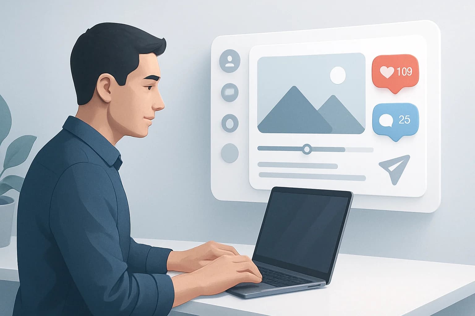 Colorful infographic illustrating tips on how to optimize social media posts for engagement.