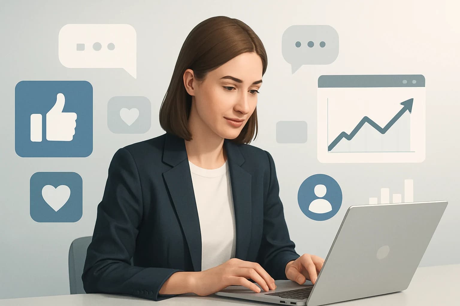 Colorful infographic outlining key strategies for what makes a successful social media campaign.