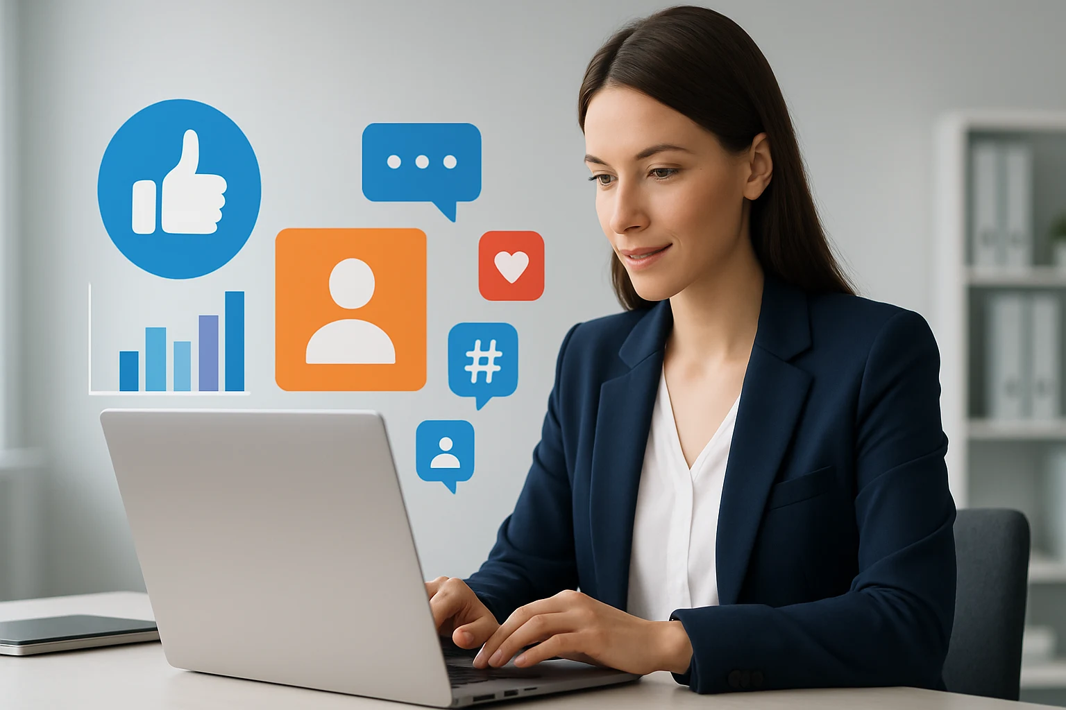 Colorful infographic illustrating strategies on how to leverage social media for brand awareness.