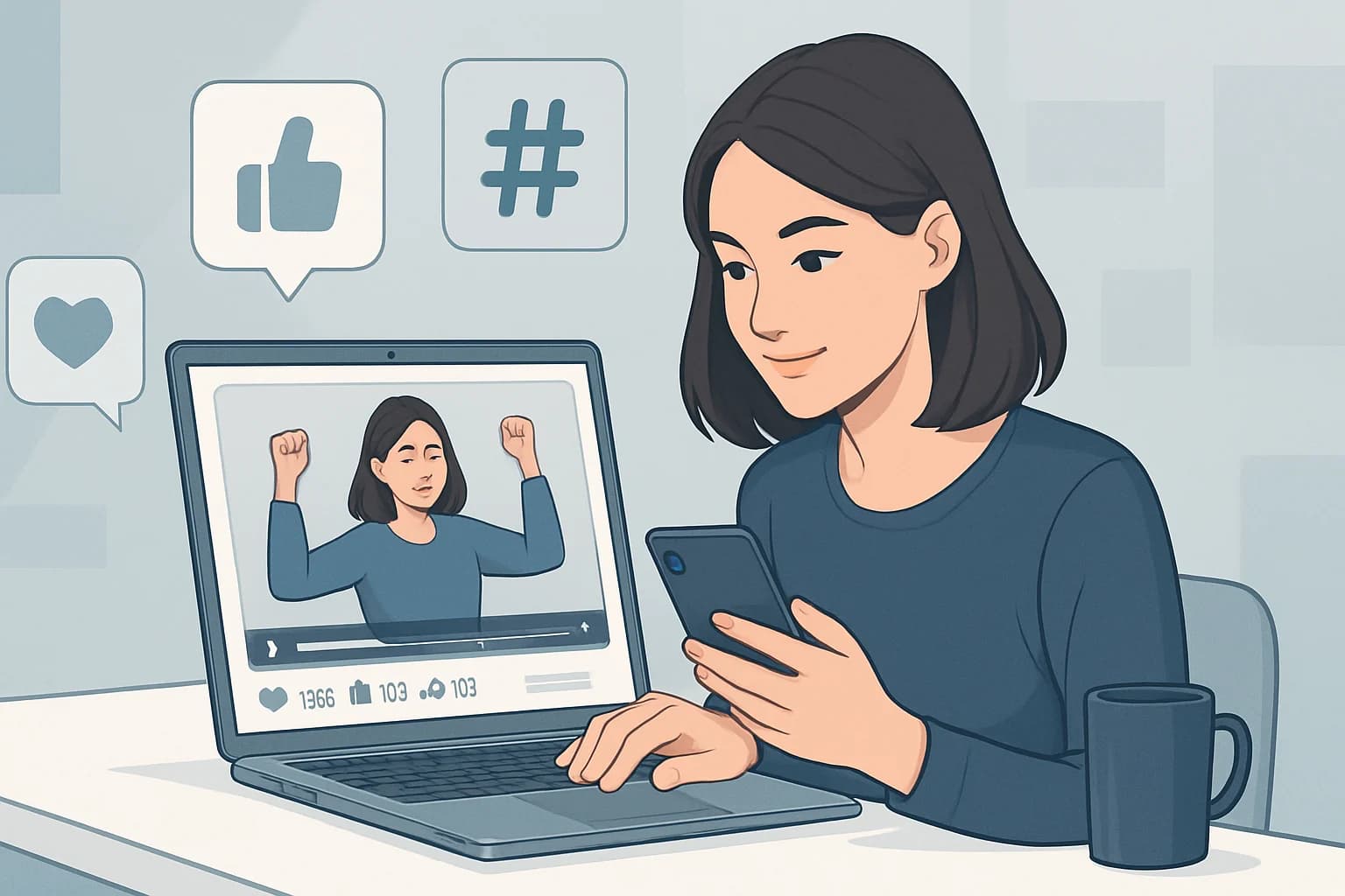 Colorful infographic outlining steps on how to create a viral social media challenge.